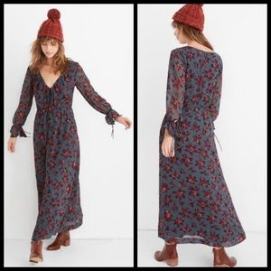 Madewell | Willowleaf Tie Sleeve Maxi Dress